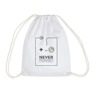 Super Console Gaming - Never Forget Retro 1990 - Drawstring Bag - white - Front