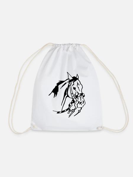 Cheval Western - Sac de sport léger - blanc