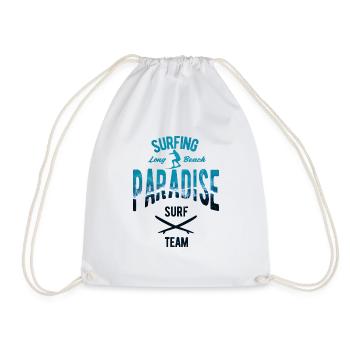 Surfeurs surfant - Sac de sport léger - blanc - Devant