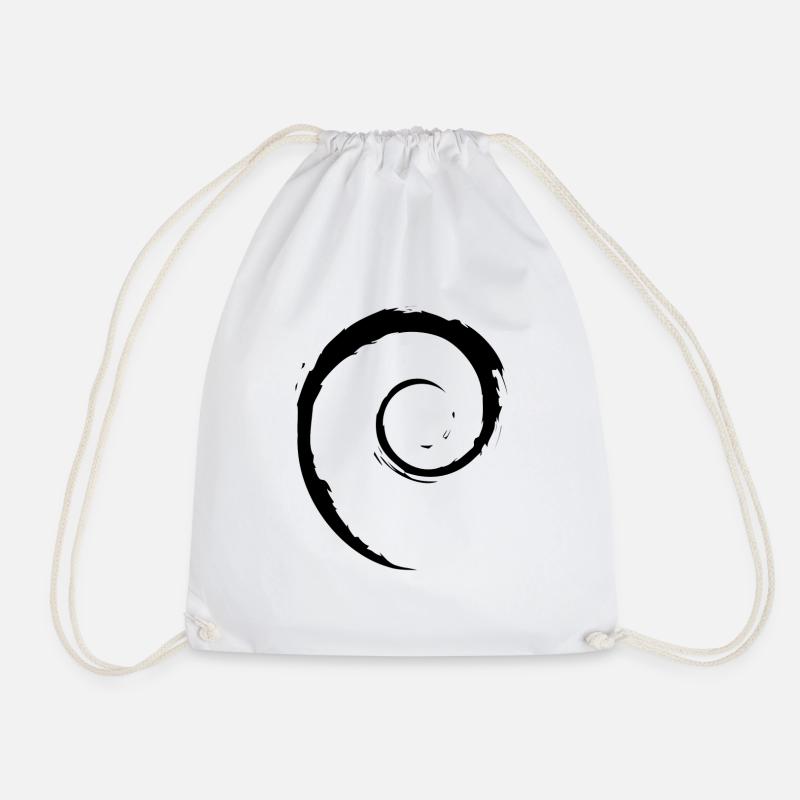 Debian black - Turnbeutel - Weiß