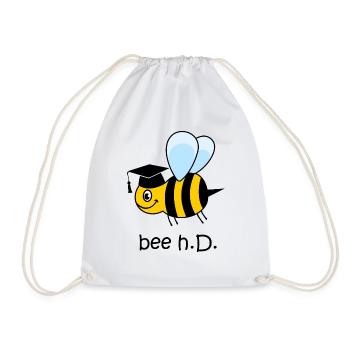 Ph.D., docteur, abeille avec un chapeau, drôle d’abeille, bee - Sac de sport léger - blanc - Devant