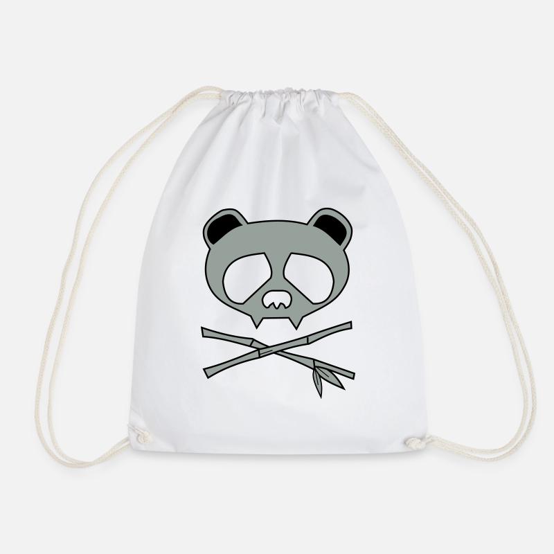 panda skull - Turnbeutel - Weiß