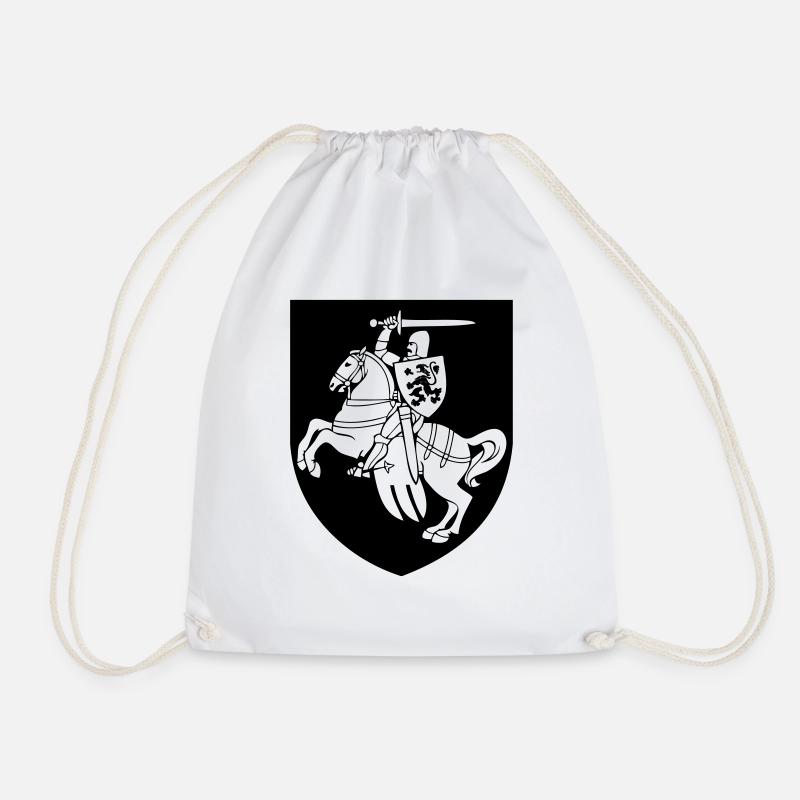 Ritter mit Schild - Wappen - Turnbeutel - Weiß