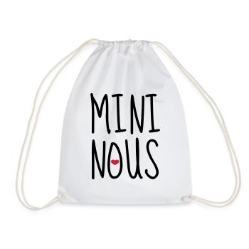 Mini Nous - Naissance - Bébé - Papa - Maman - Sac de sport léger - blanc - Devant