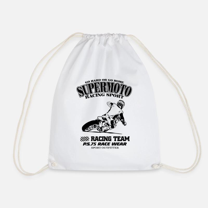 Supermoto - Turnbeutel - Weiß