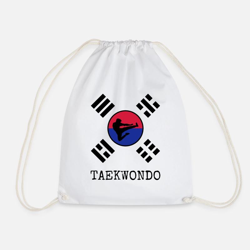 Taekwondo Taekwondoin Tae-Kwon-Do Tae Kwon Do - Drawstring Bag - white
