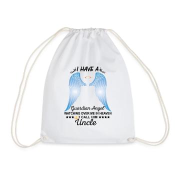 My Uncle Is My Guardian Angel - Drawstring Bag - white - Front