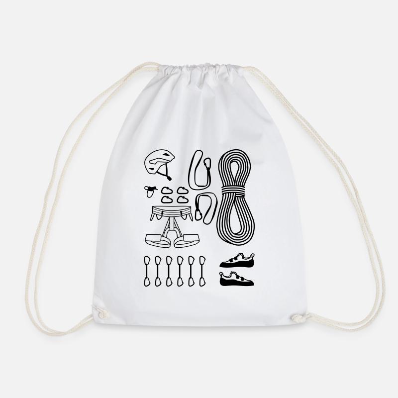 climbing outdoors - Drawstring Bag - white