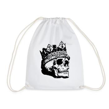 Crâne de roi. - Sac de sport léger - blanc - Devant