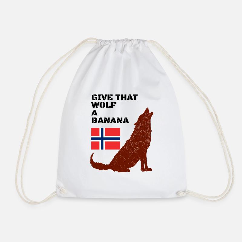 Norway Eurovision - Drawstring Bag - white