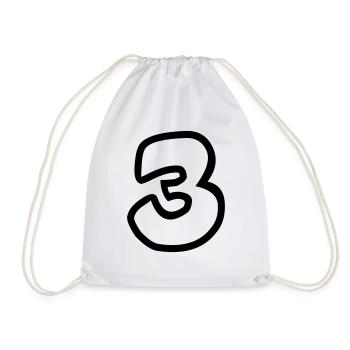 3 - Drawstring Bag - white - Front