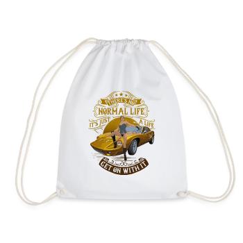 normal life - Drawstring Bag - white - Front
