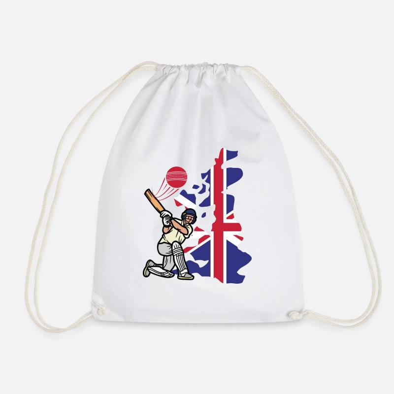 Cricket Match - England Cricket - Engalnd Flagge - Turnbeutel - Weiß