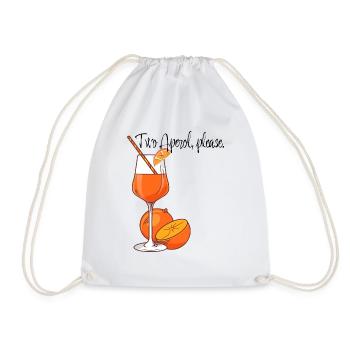 Chic Shirt Summer Drink Enjoy - Drawstring Bag - white - Front