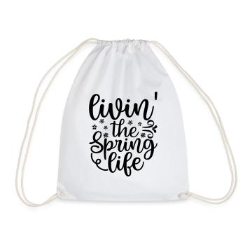 9 Vivre la vie printanière - Sac de sport léger - blanc - Devant