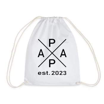 Papa est. 2023 - Turnbeutel - Weiß - Vorne