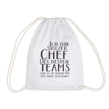 Stolzer Chef Boss Teamleiter Firma Geschenkt - Turnbeutel - Weiß - Vorne