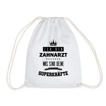 zahnarzt superkräfte - Turnbeutel - Weiß - Vorne