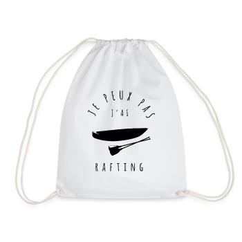 Je peux pas j'ai rafting - amateur d'aventure - Sac de sport léger - blanc - Devant