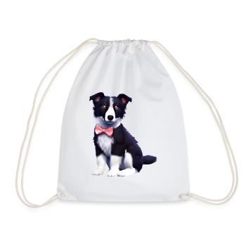 Border Collie Hundehalter Hunde Hundeliebhaber - Turnbeutel - Weiß - Vorne