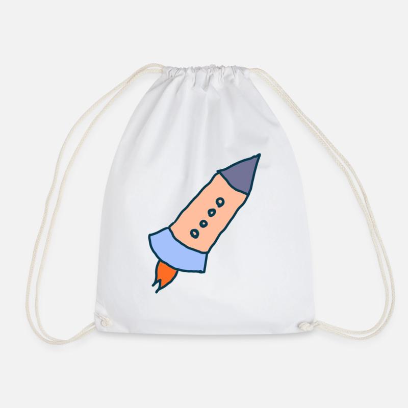 Departure into new worlds - Drawstring Bag - white