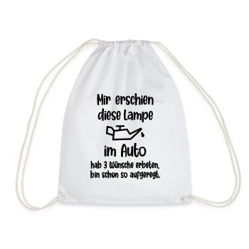 Mir erschien diese Lampe im Auto - Turnbeutel - Weiß - Vorne