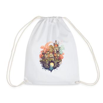Fantasy Castle - Drawstring Bag - white - Front