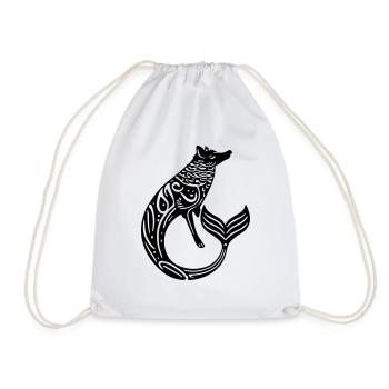 Sea bass - Drawstring Bag - white - Front
