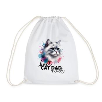 Bester Katzenpapa Katze - Turnbeutel - Weiß - Vorne