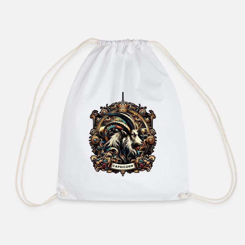 The Proud Capricorn 22.12 - 20.01 - Drawstring Bag - white