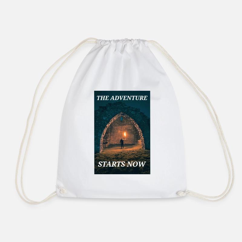 Your adventure! - Drawstring Bag - white