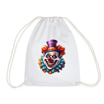 Horror Clown / Circus / Funny / Show / Halloween - Drawstring Bag - white - Front