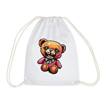 Ours en peluche / Peluche / Animal en peluche / Idée cadeau - Sac de sport léger - blanc - Devant