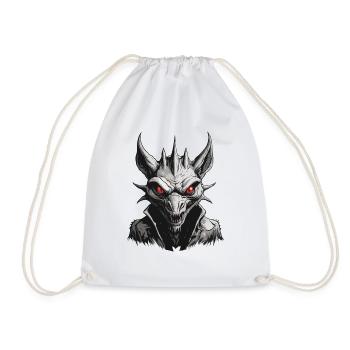 Chupacabra / Sucking Creature / Monster /Spain - Drawstring Bag - white - Front