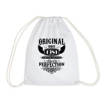 Perfection 1981 -43rd Anniversary,Original - Drawstring Bag - white - Front