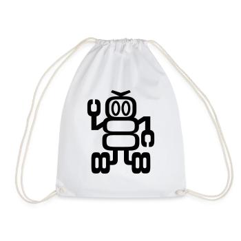 SparkingBoT - Drawstring Bag - white - Front