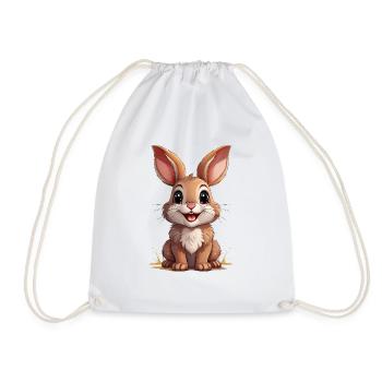 Lapin ou lapin de Pâques - Sac de sport léger - blanc - Devant