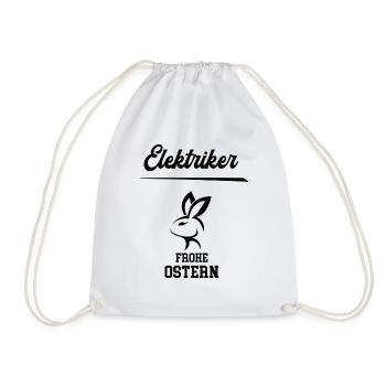 Elektriker Ostern Geschenk Installateur Meister - Turnbeutel - Weiß - Vorne