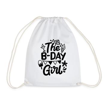The b-day girl - Turnbeutel - Weiß - Vorne