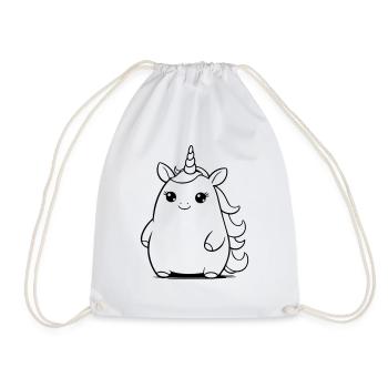 Licorne potelée comme illustration vectorielle - Sac de sport léger - blanc - Devant