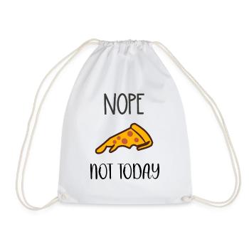 Nope not today Pizza - Turnbeutel - Weiß - Vorne