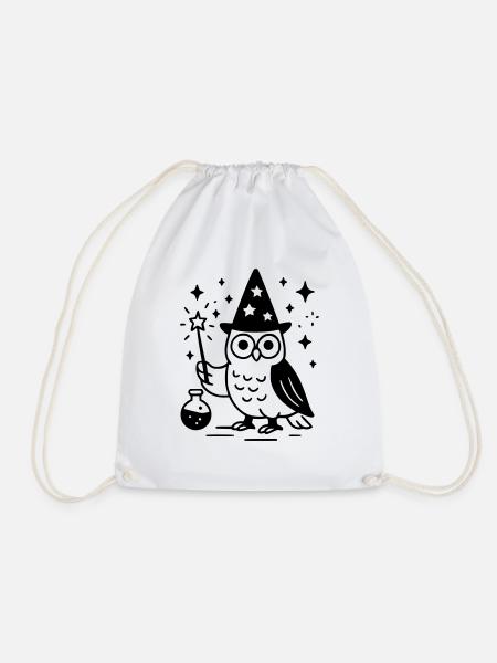 Le Hibou Magicien - Sac de sport léger - blanc