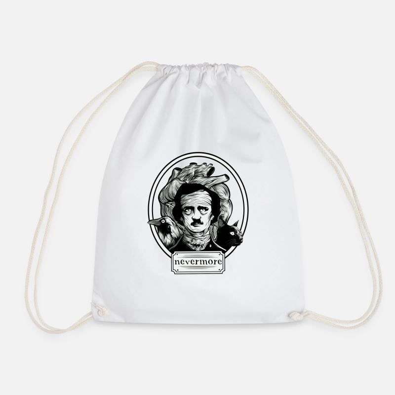 Edgar Allan Poe - Nevermore Shirt - Turnbeutel - Weiß