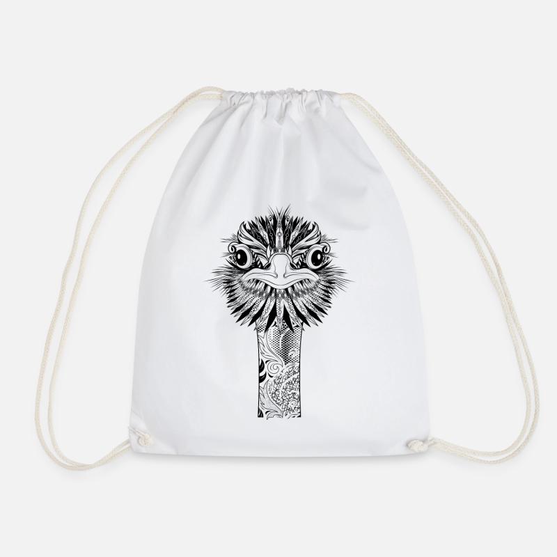 Une autruche - Sac de sport léger - blanc