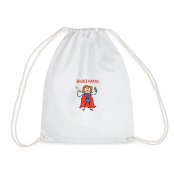 Wonder Mom - Drawstring Bag - white - Front