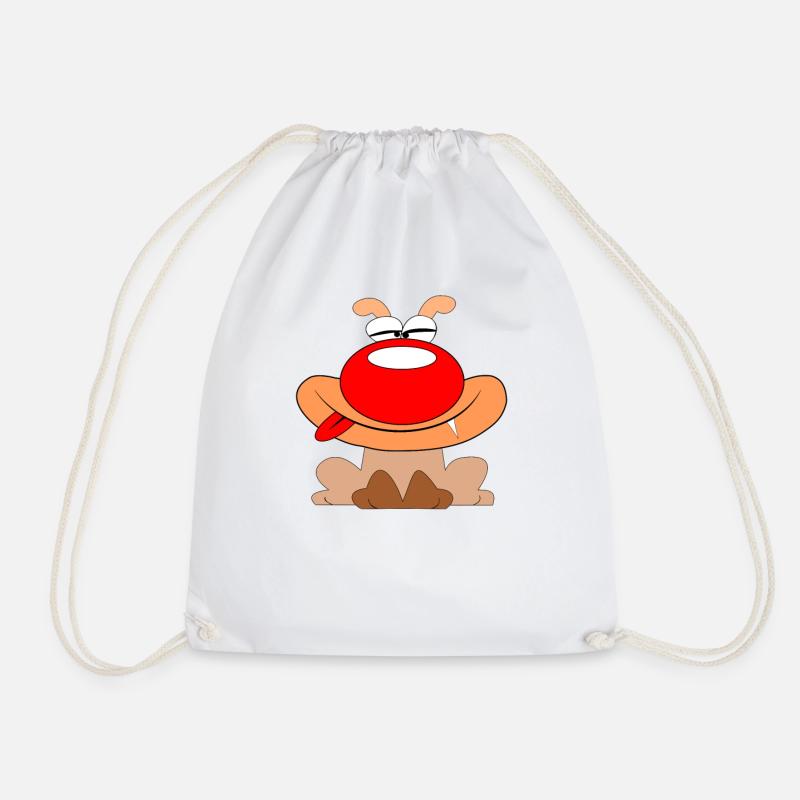 Funny dog - Drawstring Bag - white