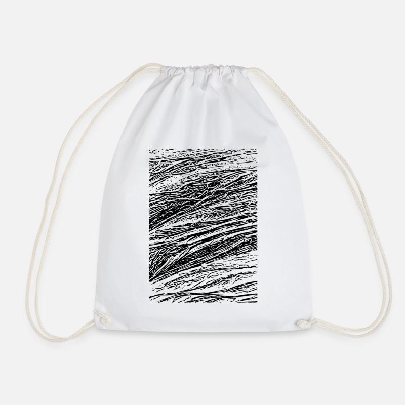 Creative Abstract - Drawstring Bag - white