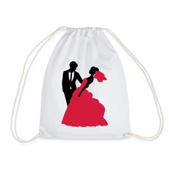 Mariage, Mariée, Le marié - Sac de sport léger - blanc - Devant