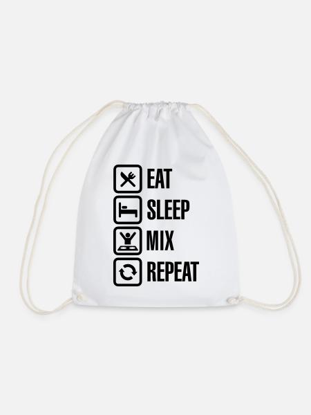 Eat Sleep Mix repeat - Turnbeutel - Weiß