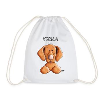 Funny Vizsla - Drawstring Bag - white - Front